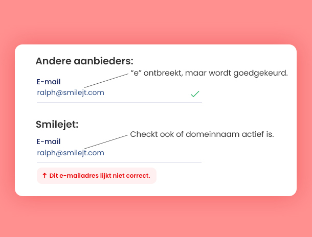 Geavanceerde e-mailvalidatie